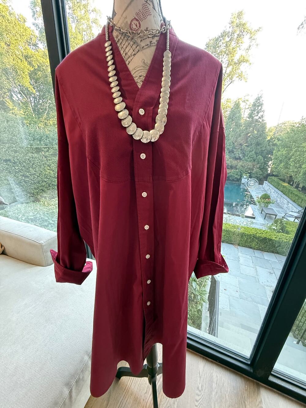Frank & Eileen Tori Italian Cotton Dress Tunic Large LIKE NEW
